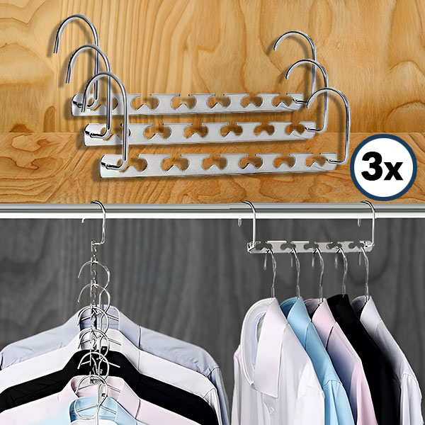 Ocelový věšák na oblečení (3 ks) | SNAPHANG