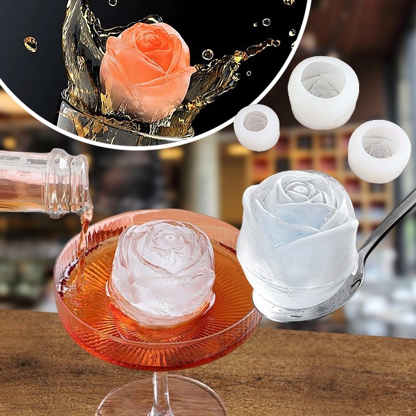 Univerzální silikonové formy ve tvaru růže (3 kusy) | ICEROSE