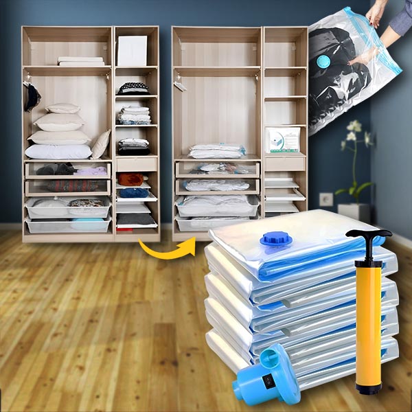 Ušetřete místo a udržujte oblečení svěží – Snadné vakuové skladování! (7 KS) | VACKBAGS