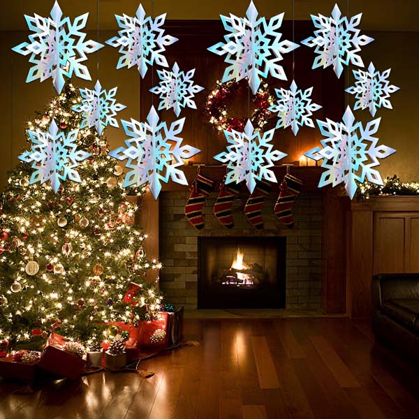 3D holografické sněhové vločky (6ks) | HOLOFLAKE